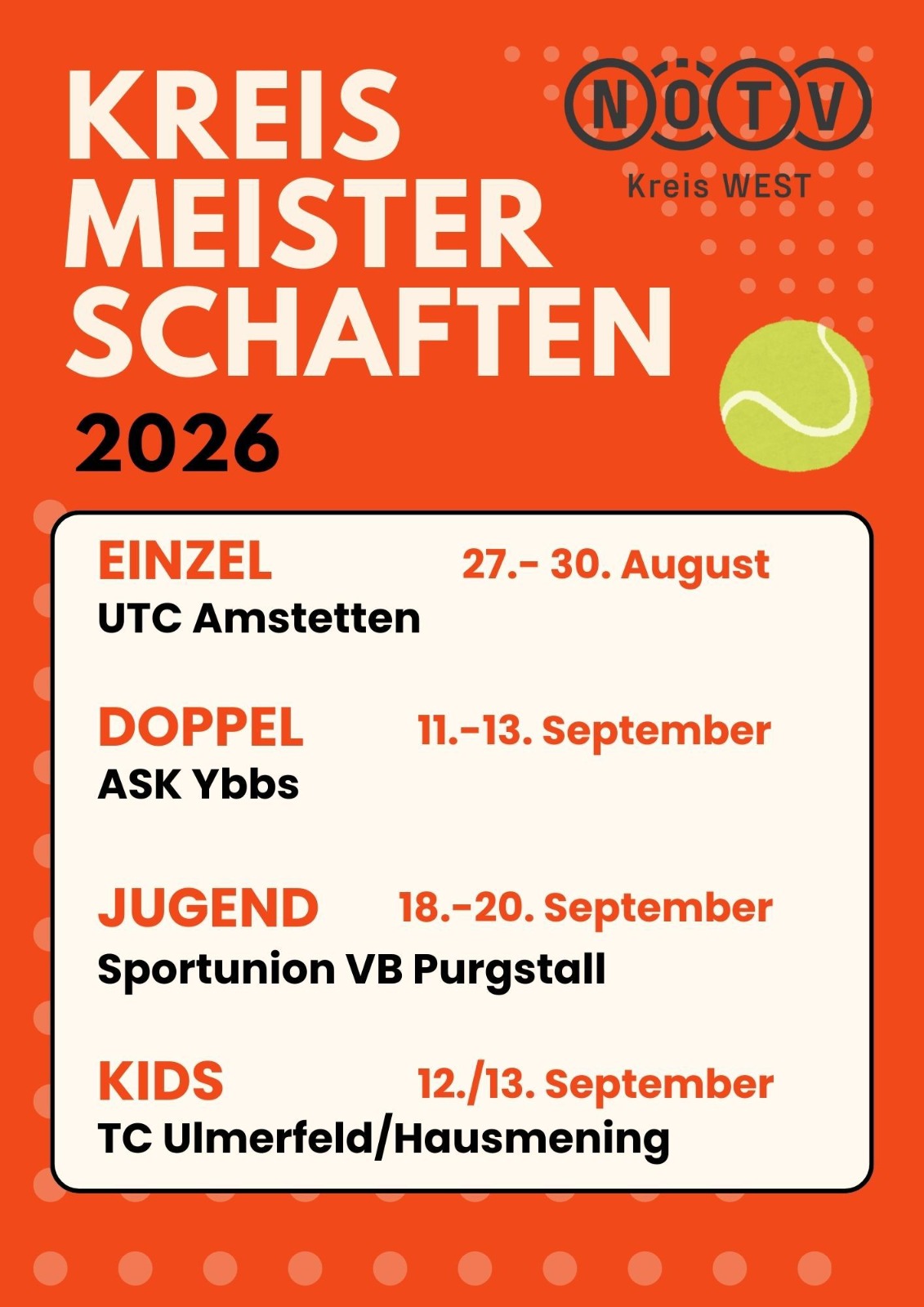 Kreis West Einzelmeisterschaften